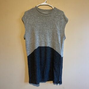 7115 by Szeki Sleeveless Wool Sweater top dress size medium women’s fall gray